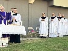 Wichita Bishop Carl Kemme celebrates that diocese's annual "Mass for Life" in October 2022.