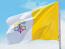 The flag of Vatican City.