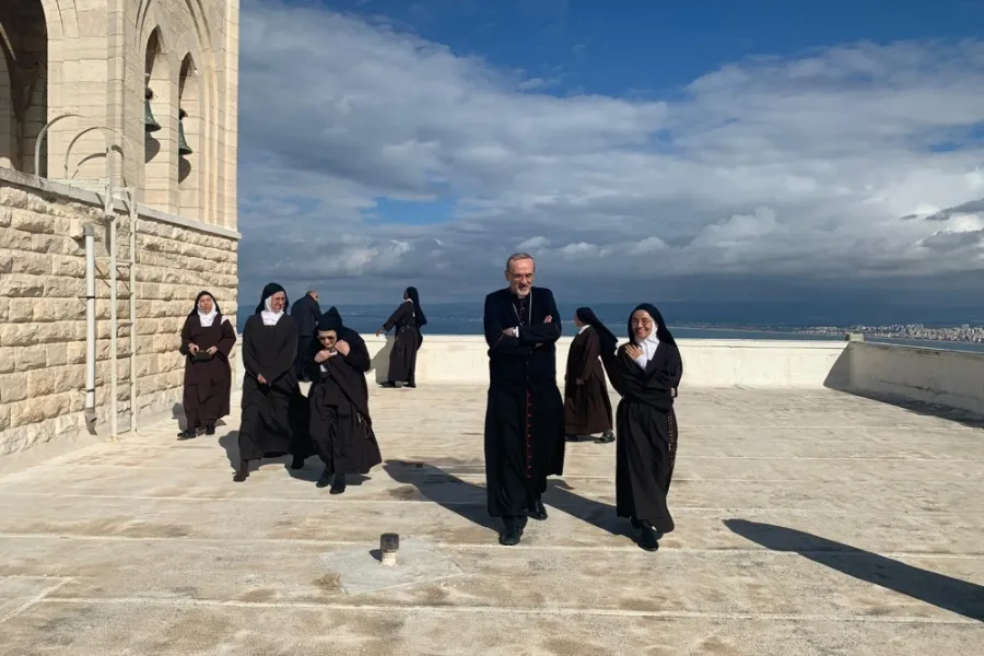 Patriarch Pierbattista Pizzaballa visits Stella Maris Monastery on Mount Carmel in Haifa, Israel. Photos: Latin Patriarchate of Jerusalem.?w=200&h=150