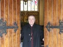 Bishop Mark Davies reopens Shrewsbury Cathedral to the public after 86 days of lockdown June 15, 2020. 