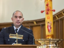 DS Andy Wadey of the Metropolitan Police addresses parishioners at Christ the King parish, Balham, south London, April 11, 2021. Credit: Mazur/cbcew.org.uk via Flickr (CC BY-NC-ND 2.0)