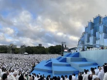 Cardinal Manuel Clemente, the patriarch of Lisbon, was the main celebrant for the Tuesday evening outdoor opening Mass for World Youth Day held at Eduardo VII Park on Aug. 1, 2023.