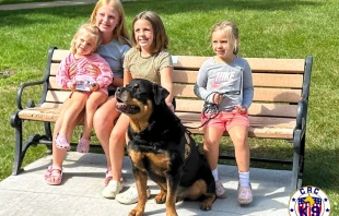 Crisis Response Canines dog Axel visits with community members in Minneapolis after the deadly Annunciation Church shooting there, Sunday, Aug. 31, 2025. Credit: Gloucester Township Police