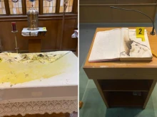 Police identified two 12-year-olds in connection with the vandalism and fire Oct. 6, 2023, at a local Catholic church in East Bridgewater, Massachusetts.