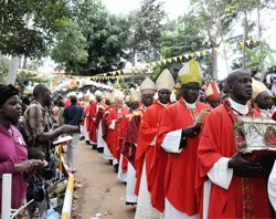 Catholic bishops and lay faithful participate in the celebration of the Ugandan martyrs. ?w=200&h=150