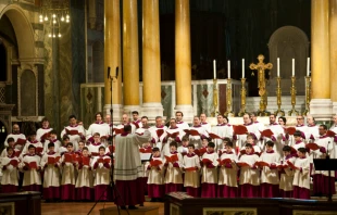 The Sistine Chapel Choir sings at Westminster Cathedral in London, England, May 6, 2012. Mazur/catholicnews.org.uk.