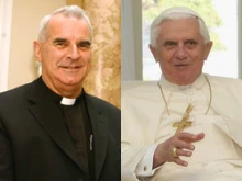 Cardinal Keith O'Brien and Pope Benedict XVI.
