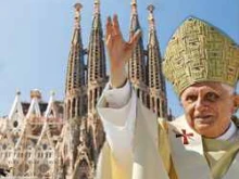 Pope Benedict XVI and Barcelona's Church of the Holy Family.