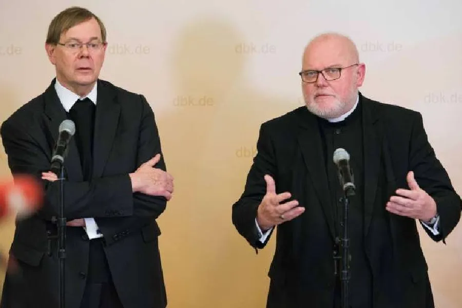 Cardinal Reinhard Marx and the Secretary General of the German Bishops' Conference, Father Hans Langendörfer SJ (left). Photo: EWTN.TV?w=200&h=150