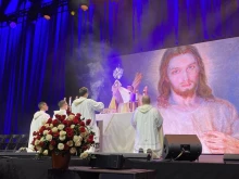 Before the March for Life young people gathered for music and worship at Life Fest.