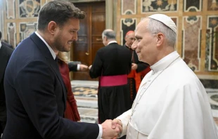 Singer Michael Bublé called meeting Pope Leo XIV on Friday, Dec. 5, 2025, “one of the greatest moments of my life,” adding that as he prepares to headline the Vatican’s annual Christmas concert for the poor, he hopes his example will encourage more people to speak openly about their faith. Credit: Vatican Media