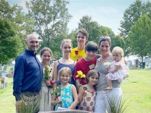 The Love family pictured a couple of years ago, before their youngest, Edmund, was born.
