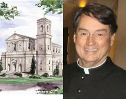An architectural rendering of St. Gerard's in its new location and Fr. David Dye.?w=200&h=150