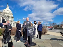 Rep. Chris Roy, R-Texas, and several House members and pro-life leaders hold a press conference in Washington, D.C., on Feb. 14, 2024, in which they demand a federal investigation into the possible illegal killing of five unborn babies.