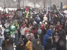 The crowd gathers at the rally before the 2024 March for Life in Washington, D.C.