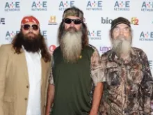 (L-R) Willie, Phil, and Si Robertson attend A&E Networks 2012 Upfront at Lincoln Center in New York City, May 9, 2012. 