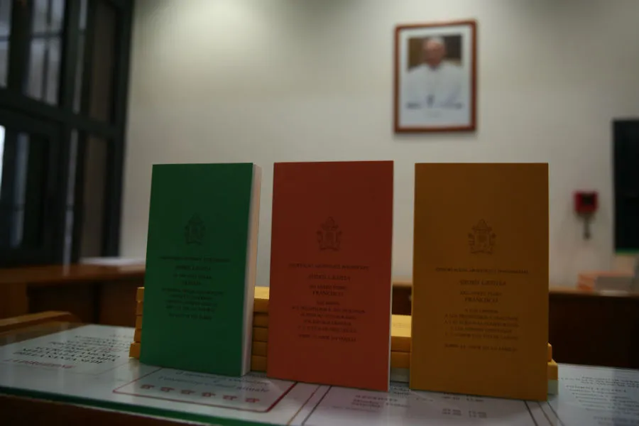 Pope Francis' post-synodal apostolic exhortation "Amoris Laetitia" (the Joy of Love) at the Holy See Press Office in Vatican City on April 8, 2016. ?w=200&h=150