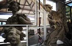 An angel sculpture from Bernini undergoes restoration at the Vatican Museum on Nov. 4, 2013. ?w=200&h=150