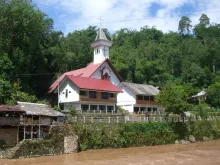 A Catholic church in Rantepao, South Sulawesi, Indonesia. 