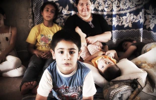 A Christian refugee family living in Erbil, Iraq. Photo courtesy of International Christian Concern.