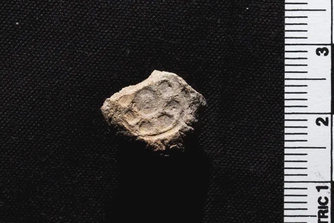 A Mississippi State University team found this bulla or ancient clay seal from the 10th century BC in southern Israel Credit University of Wisconsin Nathaniel Greene CNA 12 18 14