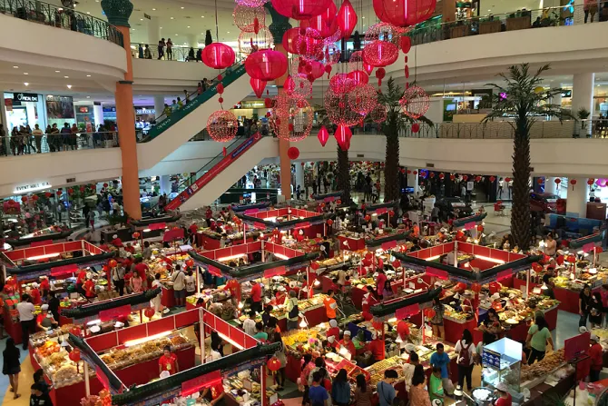 A Shopping mall in Thailand decked up for welcoming Lunar New Year 2015 Credit Antonio Gonsalves CNA CNA 2 16 15