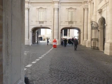 A cardinals walks through Vatican City after a consistory held Nov. 4, 2012. 