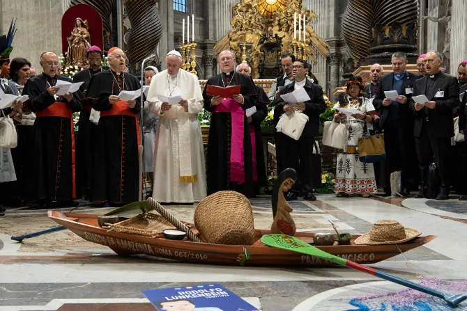 A ceremony for the opening of the Amazon synod at St Peters Basilica Oct 7 2019 Credit Vatican Media