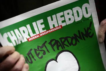 A copy of Charlie Hebdo magazine from a French bookstore in London Jan 16 2015 Credit Carl Court Getty Images CNA 1 21 15
