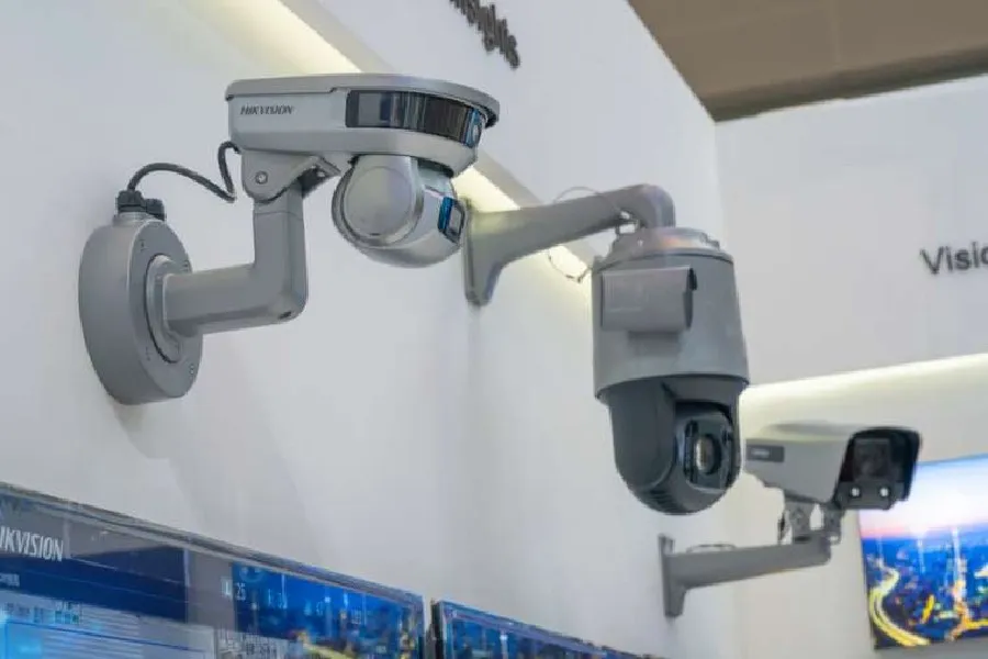A display of CCTV products from Hikvision at the Smart China Expo in Chongqing, Aug. 29, 2019. Hikvision was among the firms blacklisted by the US government this week. ?w=200&h=150