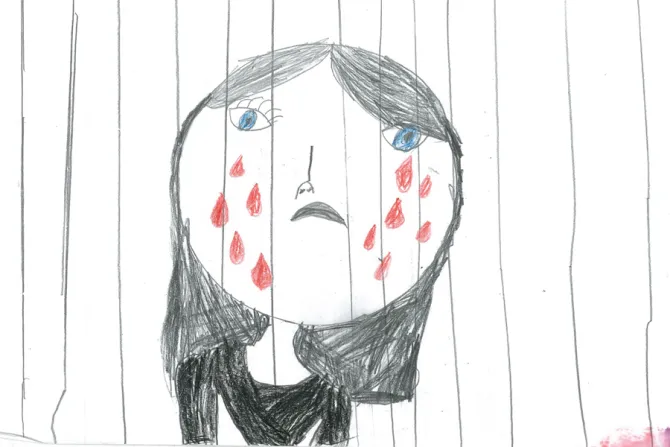 A drawing by a young child in immigration detention for the National Inquiry into Children in Immigration Detention 2014 Credit  Australian Human Rights Commission CNA 2 1