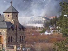 A photo taken around 9 a.m., Nov. 14th, of the fire at the St. Malo Retreat Center near Allenspark, Colo. Photo courtesy of                 Bill Demmon