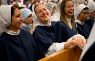 A religious sister at the Beatification of Sister Miriam Teresa Demjanovich at Sacred Heart Cathedral in Newark, N.J. on Oct. 4, 2014.  