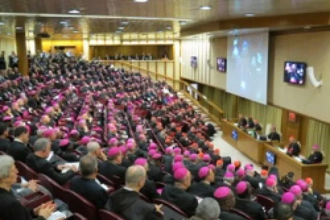 A session of the Synod on the New Evangelization October 12 2012 Credit David Kerr CNA 3 CNA Vatican Catholic 10 16 12