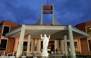 A statue of Christ is seen outside the new national Catholic seminary on the outskirts of Havana Nov. 3, 2010.   Knights of Columbus.