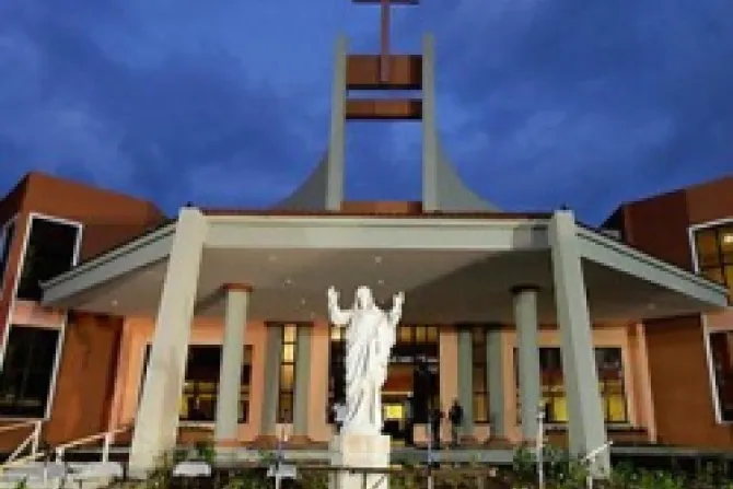 A statue of Christ is seen outside the new national Catholic seminary on the outskirts of Havana Nov 3 2010 Credit Knights of Columbus CNA US Catholic News 3 27 12