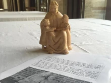 A statue of Jesus with children at the Pontifical North American College. 