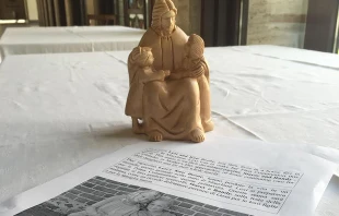 A statue of Jesus with children at the Pontifical North American College.   Daniel Ibanez/CNA.
