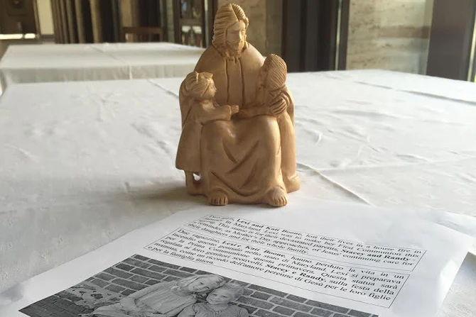 A statue of Jesus with children at the Pontifical North American College Credit Daniel Ibanez CNA 5 5 15