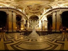 A view from inside the Basilica of the Holy Twelve Apostles