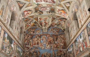 A view of Michelangelo's fresco of The Last Judgement inside the Vatican's Sistine Chapel on Oct. 29, 2014.   Bohumil Petrik/CNA.