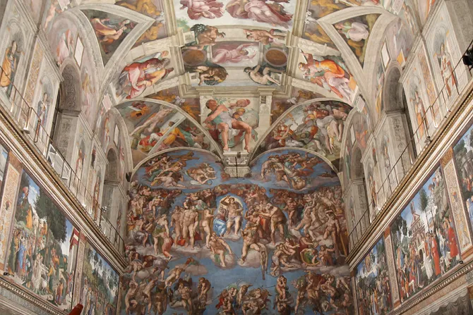 A view of Michelangelos fresco of The Last Judgement inside the Vaticans Sistine Chapel on Oct 29 2014 Credit Bohumil Petrik CNA CNA 10 30 14