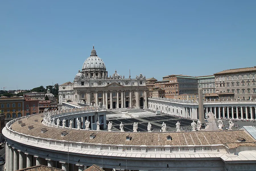 A view of St. Peter's Basilica from the roof of a nearby building on June 5, 2015. ?w=200&h=150