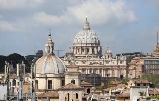 A view of St. Peter's Basilica from the Pontifical University of the Holy Cross, April 14, 2016.   Alexey Gotovskiy/CNA.