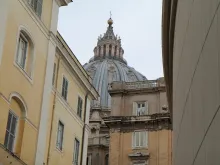 A view of St. Peter's Cupola from Casa Santa Marta. 