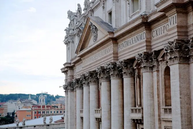 A view of the facade of St Peters Basilica from the Vaticans Apostolic Palace Credit Lauren Cater CNA