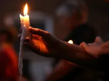 A vigil in Charlottesville after violence at a white nationalist rally August 2017. 