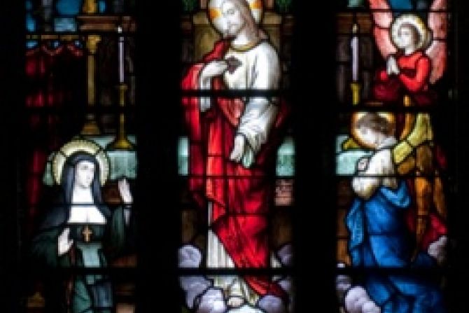 A window in Irelands Tuam Cathedral shows St Marguerite Marie Alacoque receiving a private revelation of the Sacred Heart Credit Andreas F Borchert CC BY SA 30 CNA US 5 24 12