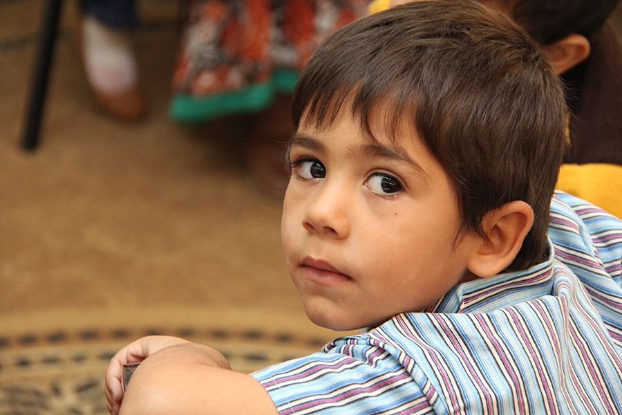 A young Syrian refugee at school in Ramtha, Jordan on Oct. 27, 2014. ?w=200&h=150