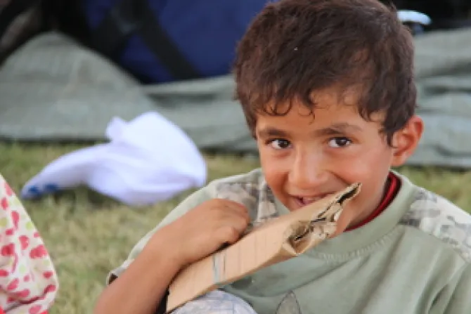 A young boy refugee in Erbil Iraq Catholic News Agency Credit Maria Lozano EWTN 81414